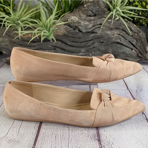 Franco Sarto Adrianni Pointed Toe Knotted Loafers, Peach - Picture 3 of 10